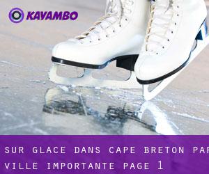 Sur glace dans Cape Breton par ville importante - page 1